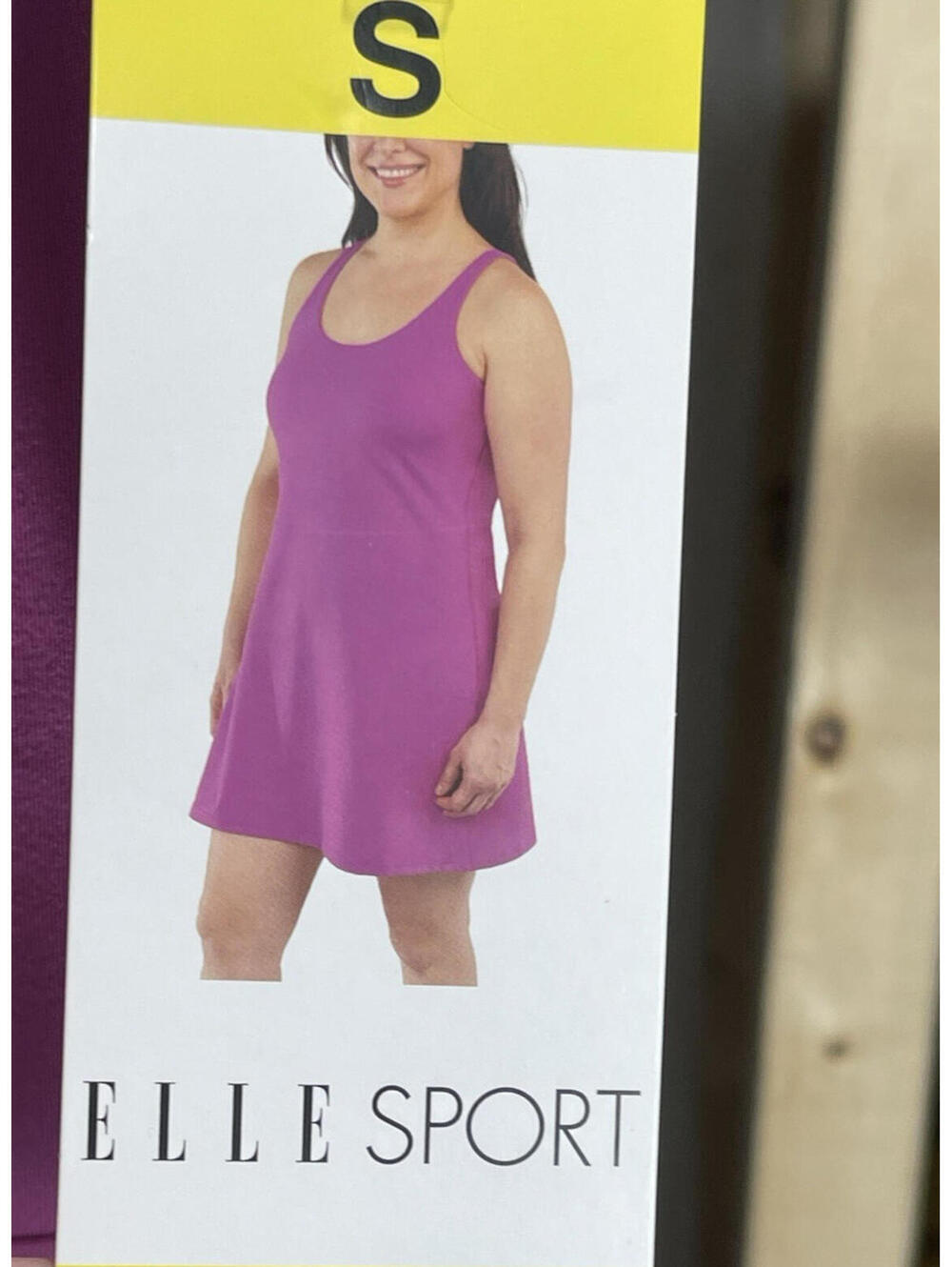 Elle Sport Pink Active Tank Dress Women's  Mini Sleeveless Athletic Pockets S